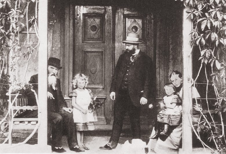 12 Wilhelm busch mit der Familie seines Neffen Hermann in Hattorf B